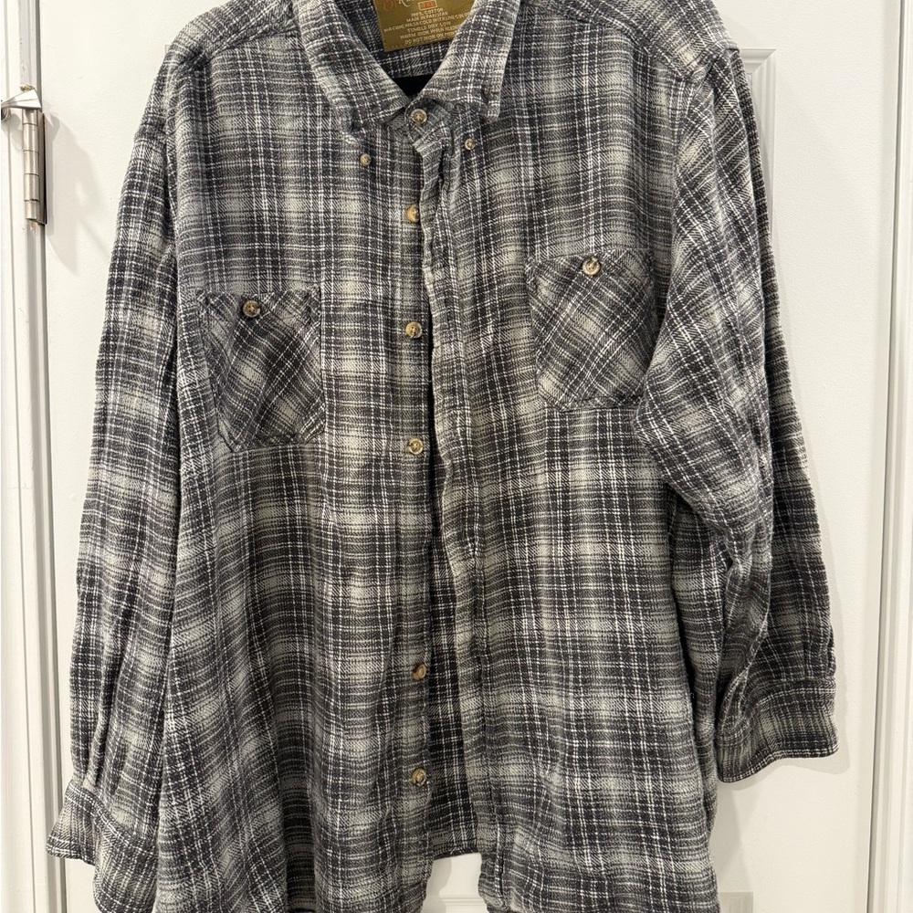 Plaid Button-Up Shirt
